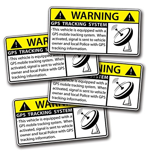 Book Cover 4 MINI GPS Vehicle Car Alarm Security Caution Warning Decal Sticker