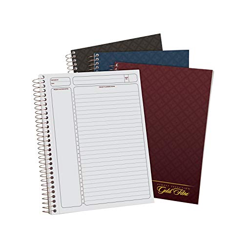Book Cover Ampad Gold Fibre Project Planner, Assorted Color Covers, 9.5 x 7.25, 84-Sheets, 3-Pack
