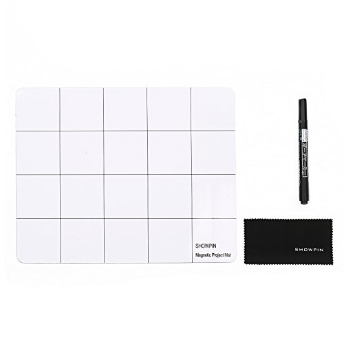 Book Cover Showpin Magnetic Project Mat Prevent Small Electronics Losing Rewritable Work Surface Mat Professional Cell Phone, Laptop, Computer Repair Mat for iPhone, Macbook