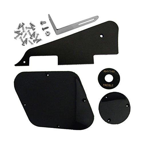 Book Cover IKN 1set Black Pickguard/Cavity/Switch Covers/Pickup Selector Plate/Bracket/Screws Fit Les Paul Guitar Style