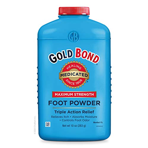 Book Cover Gold Bond Maximum Strength Foot Powder, Multi, 10 Ounce