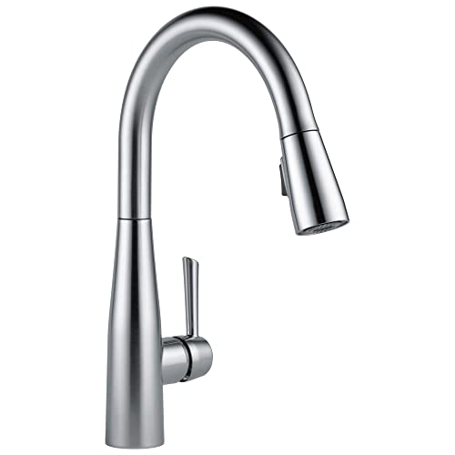 Book Cover Delta Faucet Essa Brushed Nickel Kitchen Faucet with Pull Down Sprayer, Sink Faucet, Faucet for Kitchen Sink with Magnetic Docking Spray Head, Arctic Stainless 9113-AR-DST