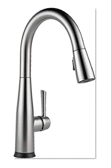Book Cover Delta Faucet Essa Single-Handle Touch Kitchen Sink Faucet with Pull Down Sprayer, Touch2O Technology and Magnetic Docking Spray Head, Arctic Stainless 9113T-AR-DST