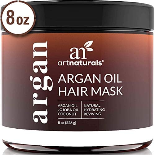 Book Cover ArtNaturals Argan Oil Hair Mask - (8 Oz/226g) - Deep Conditioner - 100% Organic Jojoba Oil, Aloe Vera & Keratin - Repair Dry, Damaged Or Color Treated Hair After Shampoo - Sulfate Free