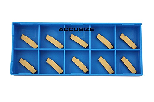 Book Cover Accusize Industrial Tools Mgmn200 Tin Coated Carbide Inserts, 10 Pcs/Box, 2403-4022x10