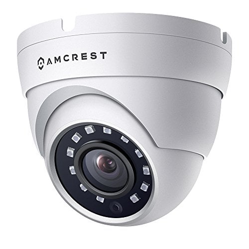 Book Cover Amcrest 1080P 1920 TVL Dome Weatherproof IP66 Camera with 20 LEDs for Night Vision, Long Distance Range up to 984ft, 1 Year Warranty, and More (White) - Power supply and coaxial video cable are NOT INCLUDED