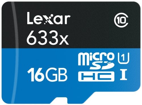 Book Cover Lexar High-Performance microSDHC 633x 16GB UHS-I Card w/SD Adapter - LSDMI16GBBNL633A