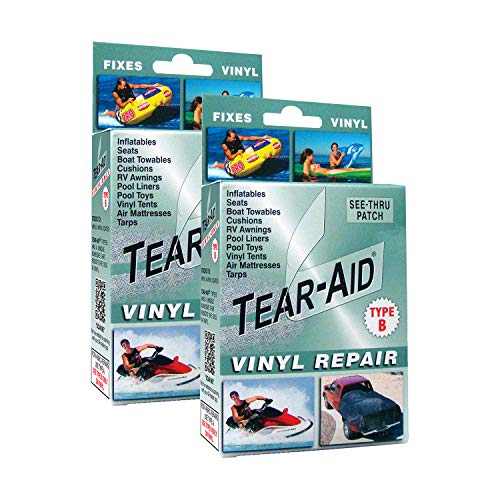 Book Cover Tear-Aid Vinyl Repair Kit, Green Box Type B, 2 Pack