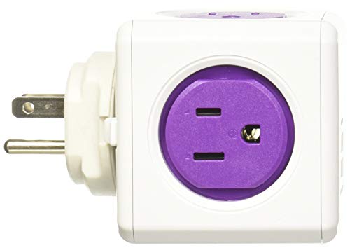 Book Cover Allocacoc PC-1910/USRU4P 1910 Adapter, 4 outlets+2USB, Purple