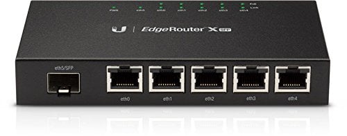 Book Cover Ubiquiti EdgeRouter X x ER-X-SFP-US Advanced Gigabit 6-port Router with PoE and SFP OPEN BOX