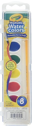 Book Cover Crayola Washable Watercolors 8 ea (Pack of 2)