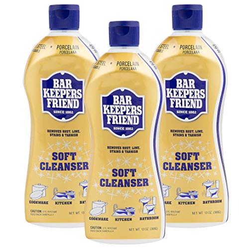Book Cover 3-PK - Bar Keepers Friend Soft Cleanser for Stainless Steel/Porcelain/Ceramic/Tile/Copper - 13 Oz.