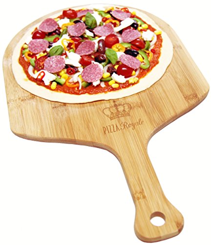 Book Cover Pizza Royale Ethically Sourced Premium Natural Bamboo Pizza Peel, 19.6 inch x 12 inch