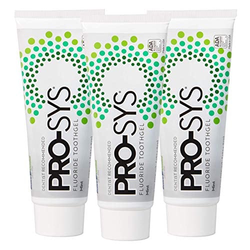 Book Cover PRO-SYS® Mint Fluoride Gel - Dentist Recommended Toothpaste/Toothgel ADA Accepted (3 Pack)