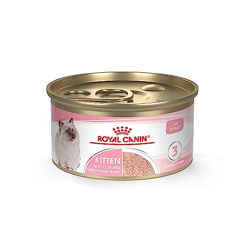 Book Cover Royal Canin Feline Health Nutrition Kitten Loaf in Sauce Canned Cat Food, 3 Ounce (Pack of 24)