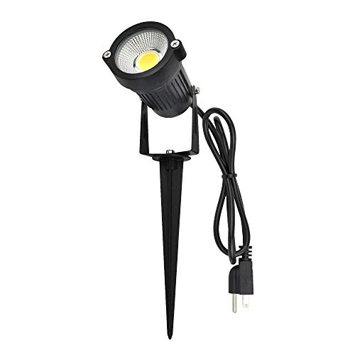 Book Cover J.LUMI GSS6005 Outdoor LED Spotlights 5W, 120V AC, 3000K Warm White, Outdoor Use, Metal Ground Stake, Flag Light, Outdoor Spotlight with Stake, UL Cord 3-ft with Plug