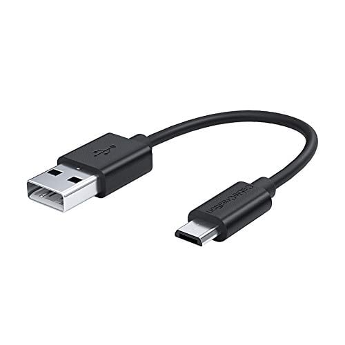 Book Cover Micro USB Cable, CableCreation Short USB 2.0 to Micro USB Cable, High-Speed A Male to Micro B, Triple Shielded Cable, 6 Inch Black Color
