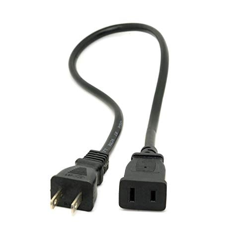 Book Cover CY 50cm USA Outlet Saver Power Extension Cord Cable 2-prong 2 Outlets for NEMA 1-15P to NEMA 1-15R