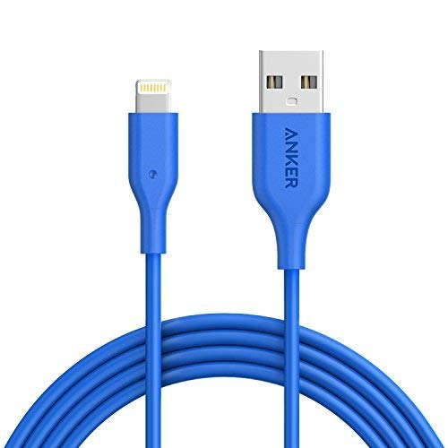 Book Cover Anker Powerline 6ft Lightning Cable, MFi Certified USB Charge/Sync Cord for iPhone Xs/XS Max/XR/X / 8/8 Plus / 7/7 Plus / 6/6 Plus / 5s / iPad, and More (Blue)