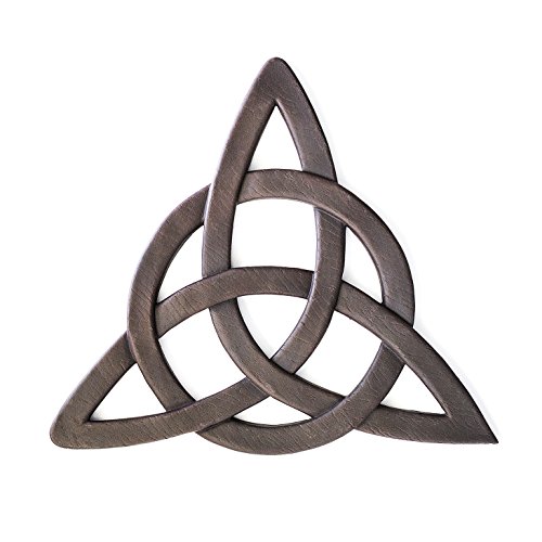 Book Cover Super Z Outlet Resin Celtic Trinity Knot Wall Art for Home Decoration, Religious Communion Baptism Gifts, Churches