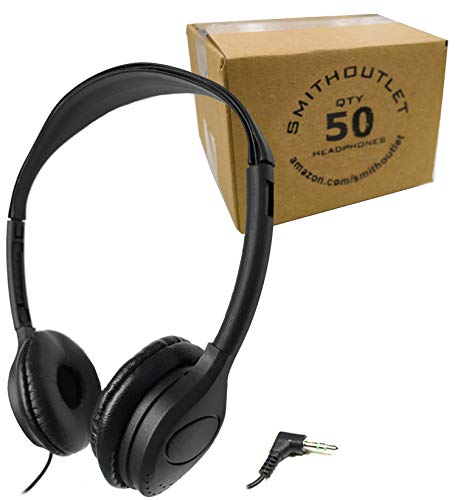 Book Cover SmithOutlet 50 Pack Over The Head Low Cost Headphones in Bulk