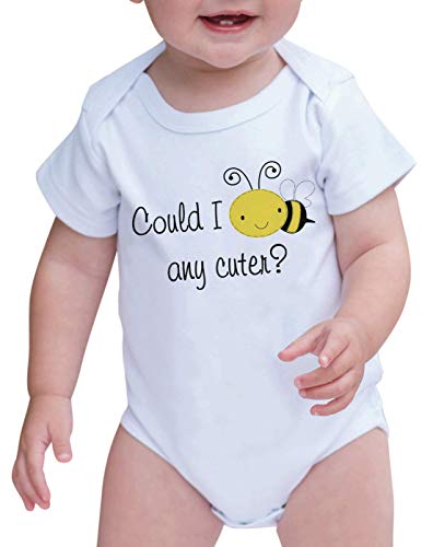 Book Cover 7 ate 9 Apparel Baby's Could I bee Any Cuter? Onepiece 3-6 Months Yellow and Black