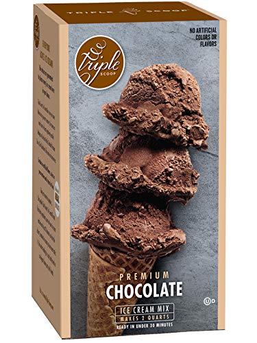 Book Cover Premium Chocolate Ice Cream Starter Mix for ice cream maker. Simple, easy, delicious. From gourmet mix to maker in 5 minutes. Makes 2 creamy quarts. Made in USA. (1/13.4 oz box)