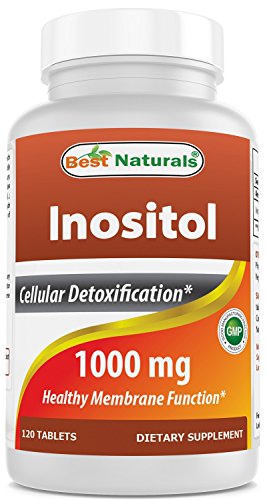 Book Cover Best Naturals Inositol 1000mg 120 Tablets - Also Called Vitamin B8