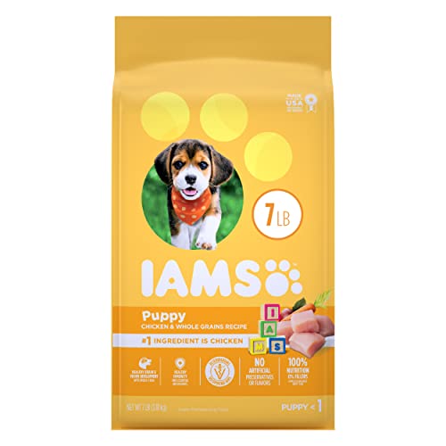 Book Cover IAMS Smart Puppy Dry Dog Food with Real Chicken, 7 lb. Bag