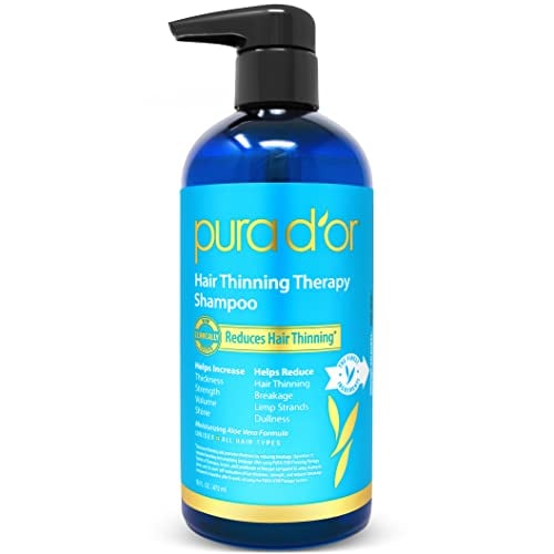 Book Cover PURA D'OR Hair Thinning Therapy Biotin Shampoo (16 oz) ORIGINAL Scent w/Argan Oil, Herbal DHT Blockers, Zero Sulfates, Natural Ingredients For Men & Women, All Hair Types (Packaging may vary)