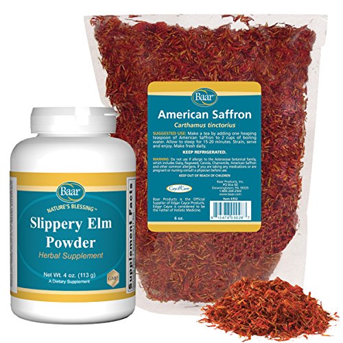 Book Cover American Saffron Tea and Slippery Elm Bark Powder Kit