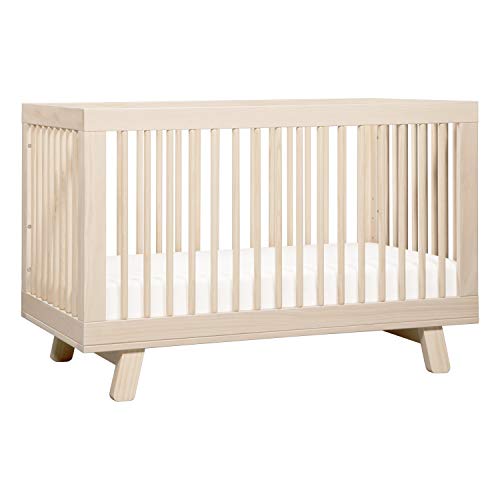 Book Cover Babyletto Hudson 3-in-1 Convertible Crib with Toddler Bed Conversion Kit, Washed Natural