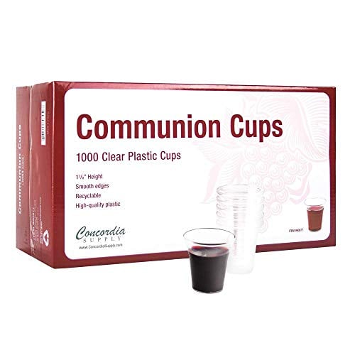 Book Cover Concordia Supply Communion Cups - Premium Disposable - Box of 1000 - Fits Standard Holy Communion Trays 1-3/8-inch