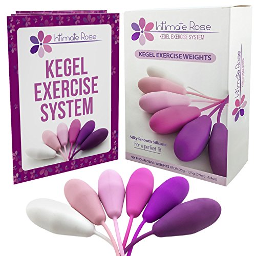 Book Cover Intimate Rose Kegel Exercise Weights - Doctor Recommended Pelvic Floor Exercises - Set of 6 Premium Silicone Kegel Balls for Tightening & Control with Training Kit for Women: Beginners & Advanced