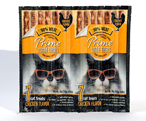 Book Cover Prime Taste Treats Chicken Jerky Treat For Cats, 35G