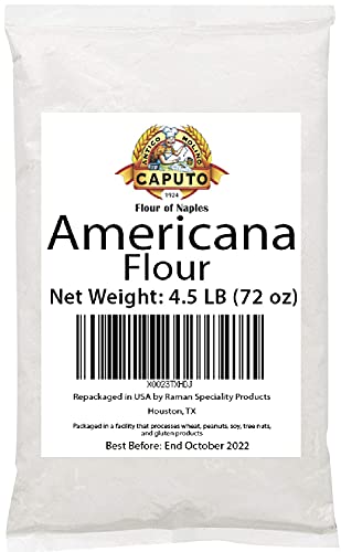 Book Cover Antimo Caputo Americana Pizzeria Flour Great for Conventional Ovens, 72 Ounce (4.5 Pound Bag) Repack