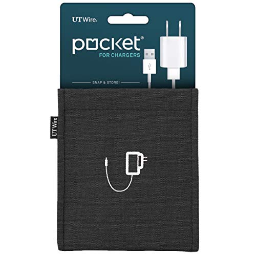 Book Cover UT Wire UTW-PK02-BK Pocket Mobile Charger Case Pouch, Black