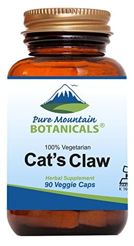 Book Cover Cat's Claw Capsules - 90 Kosher Vegan Caps with 1000mg Peruvian Cats Claw Uncaria Tomentosa Herb