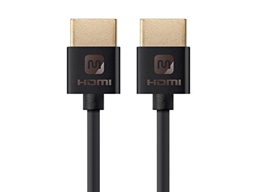Book Cover Monoprice High Speed HDMI Cable - 1.83M (6ft) - Black, 4K@24Hz, 10.2Gbps, 36AWG, YUV, 4:2:0 - Ultra Slim Series