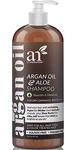 Book Cover Artnaturals Moroccan Argan Oil Shampoo - (16 Fl Oz / 473ml) - Moisturizing, Volumizing Sulfate Free Shampoo for Women, Men and Teens - Used for Colored and All Hair Types, Anti-Aging Hair Care