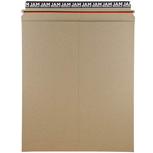 Book Cover JAM PAPER Recycled Photo Mailer Envelopes - 330.2 x 457.2 mm - Brown Kraft - 6 Rigid Mailers/Pack