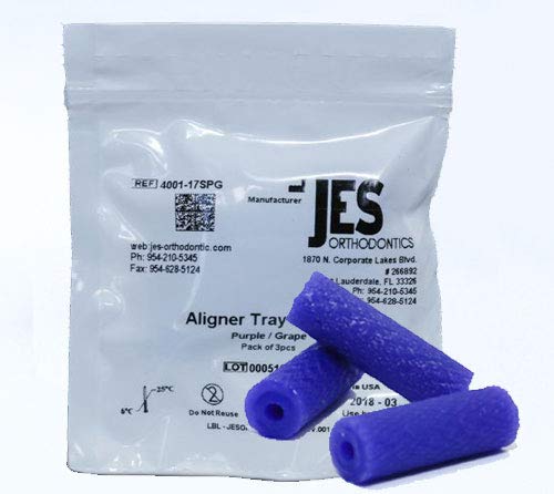 Book Cover Aligner Chewies for Invisalign Trays - Color: Purple, Scent: Grape - 3 Chewies per Bag