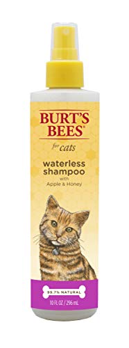 Book Cover Burt's Bees for Cats Natural Waterless Shampoo with Apple & Honey | Cat Waterless Shampoo Spray, 10 oz