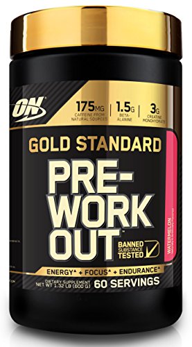 Book Cover OPTIMUM NUTRITION Gold Standard Pre-Workout with Creatine, Beta-Alanine, and Caffeine for Energy, Keto Friendly, Watermelon, 60 Servings