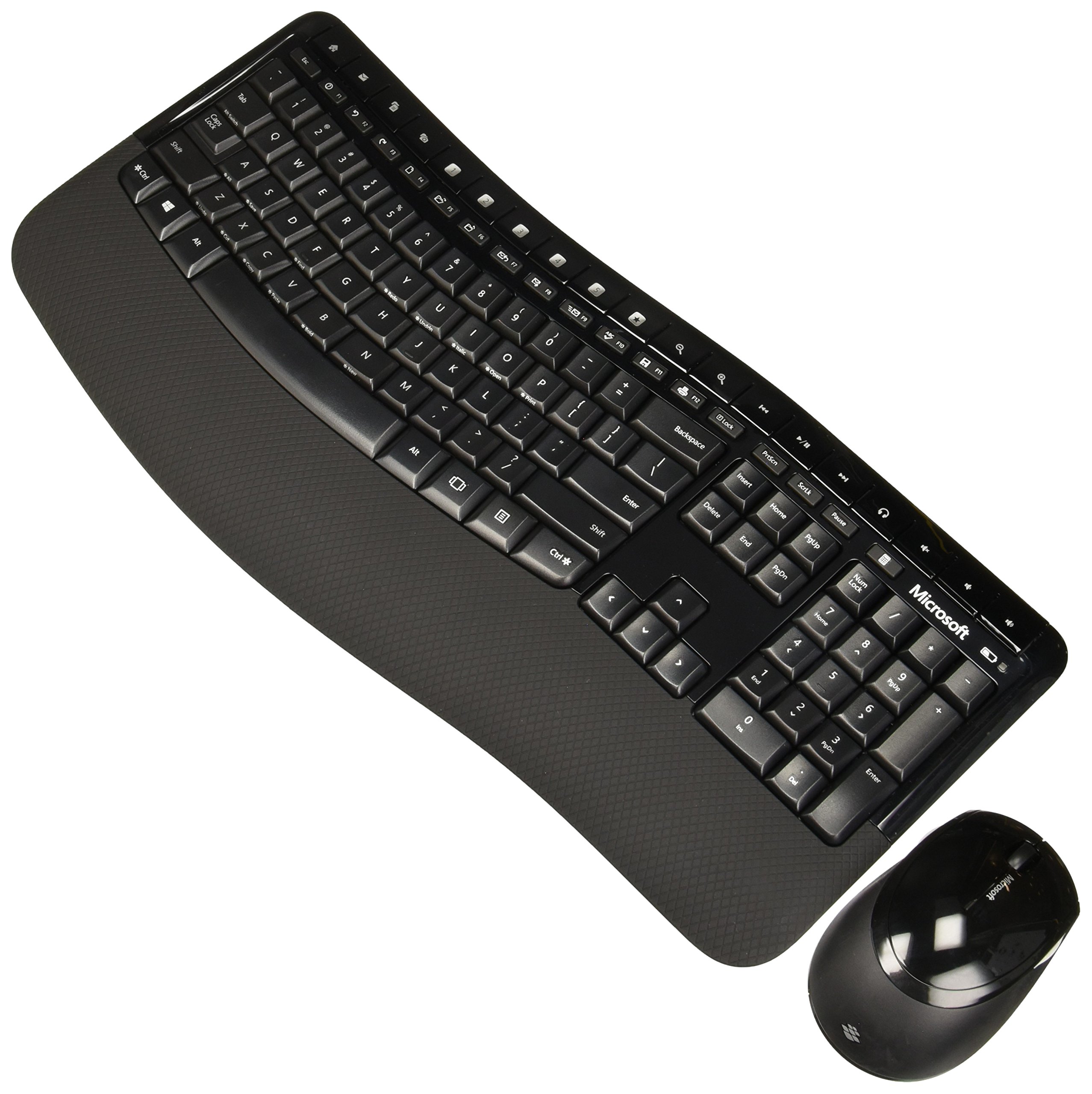 Book Cover Microsoft Wireless Comfort Desktop 5050 - Black. Wireless, Ergonomic Keyboard and Mouse Combo. Built-in Palm Rest and Comfort Curve Design. Customizable Windows Shortcut Keys