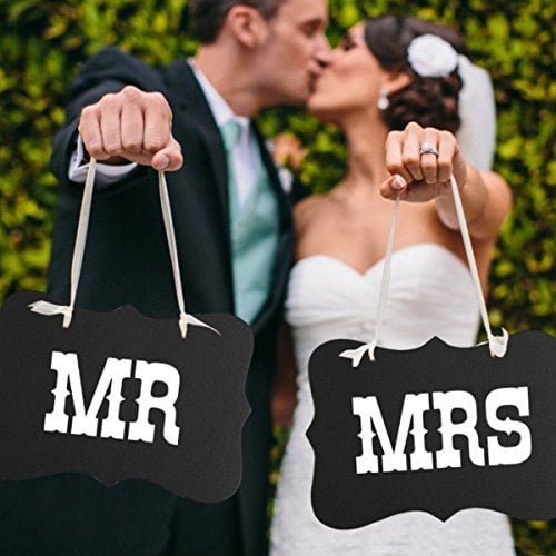 Book Cover Pixnor MR MRS Chair Bunting Banner Garland Wedding Photo Props Decoration