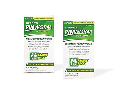 Book Cover REESE'S PINWORM Medicine 2 oz PYRANTEL PAMOATE Suspension (Pack of 2)