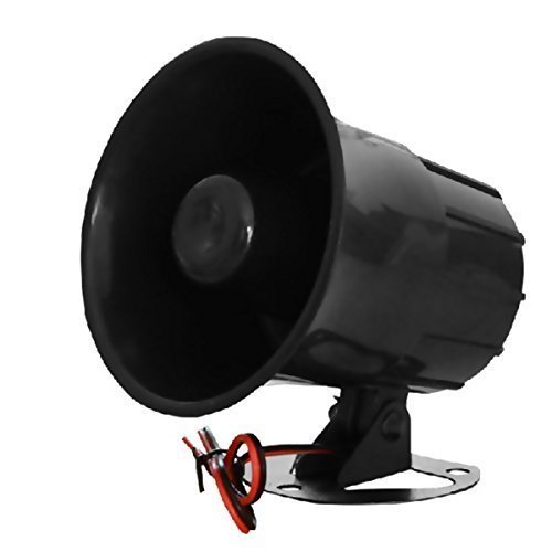 Book Cover XINFLY Wired Alarm Siren Horn 1-Tone 15W DC 12V Outdoor with Bracket for Home Security Protection System