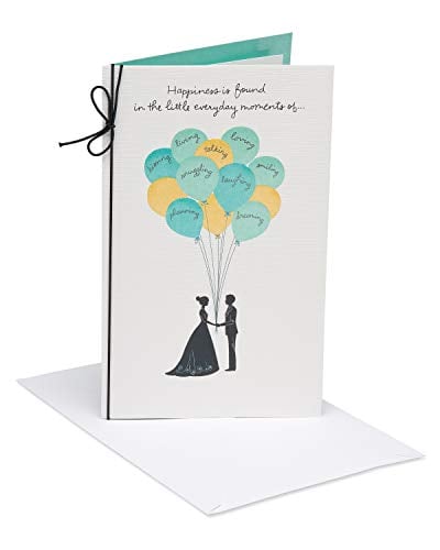 Book Cover American Greetings Everyday Moments Wedding Greeting Card with Cord and Foil