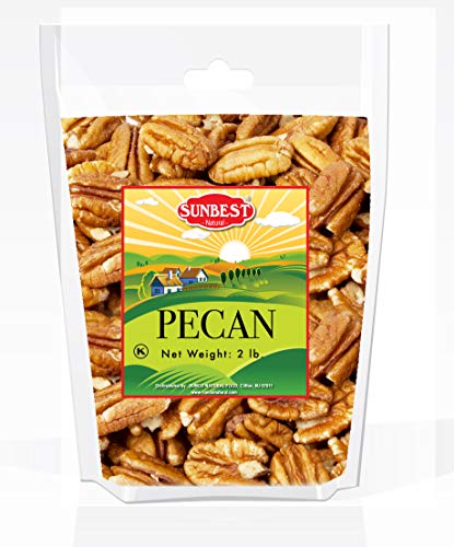 Book Cover SUNBEST NATURAL Fancy Georgia Raw Pecan Halves, Raw, Unsalted, No Shell, Resealable 2 lb. Bag
